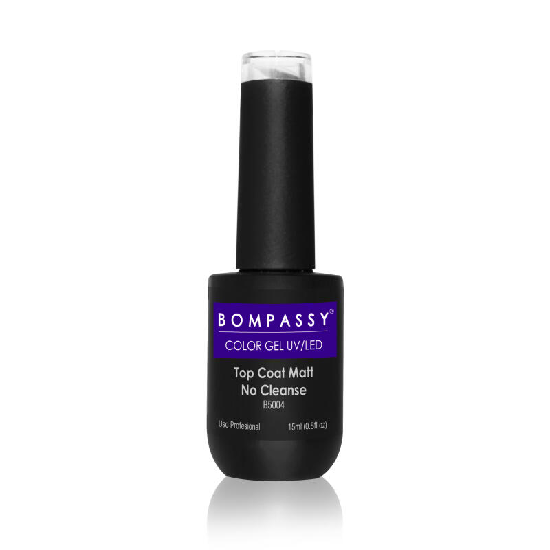 Top Coat Matt No Cleanse 15ml Bompassy 